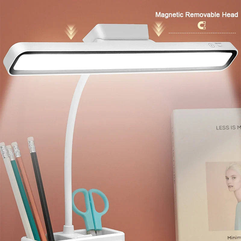 Afralia™ Magnetic Desk Lamp LED USB Rechargeable Stepless Dimming Night Light