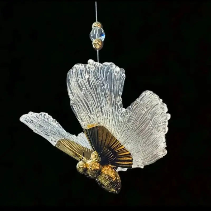 Afralia™ Luxe Bedside Lamp, Butterfly Pendant, Minimalist Living Room Bar Desk Light
