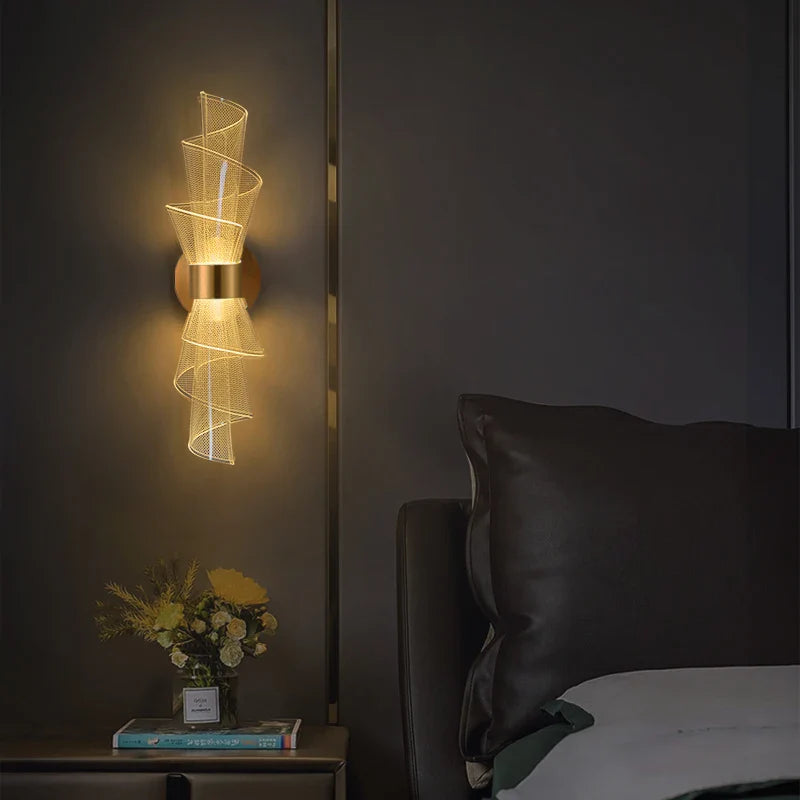 Nordic LED Wall Light Sconce for Home Living Room Bedroom Study Corridor, Afralia™ Bedside Wall Lamp
