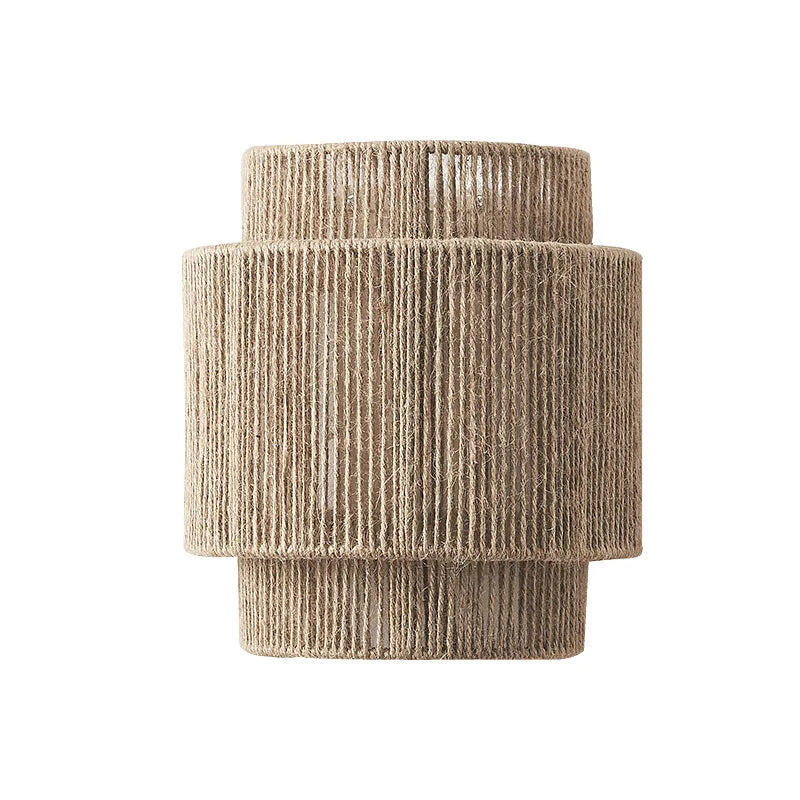 Afralia™ Hemp Rope Wall Lights: Creative E27 Bulb Sconce for Bedroom, Foyer, Hotel Atmosphere