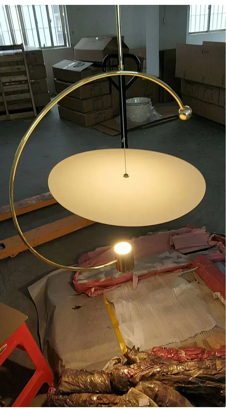 Afralia™ Gold Iron Painted LED Pendant Light for Home Decor and Dining Room