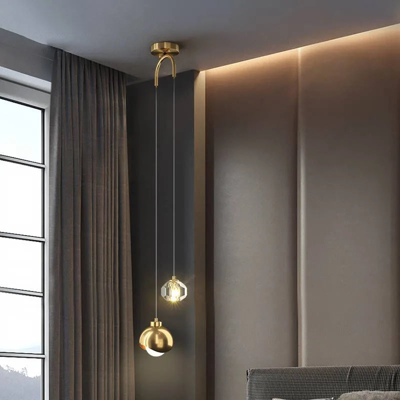 Afralia™ Crystal Round Chandelier: Luxury Modern Nordic Master Bedroom Pendant Lamp