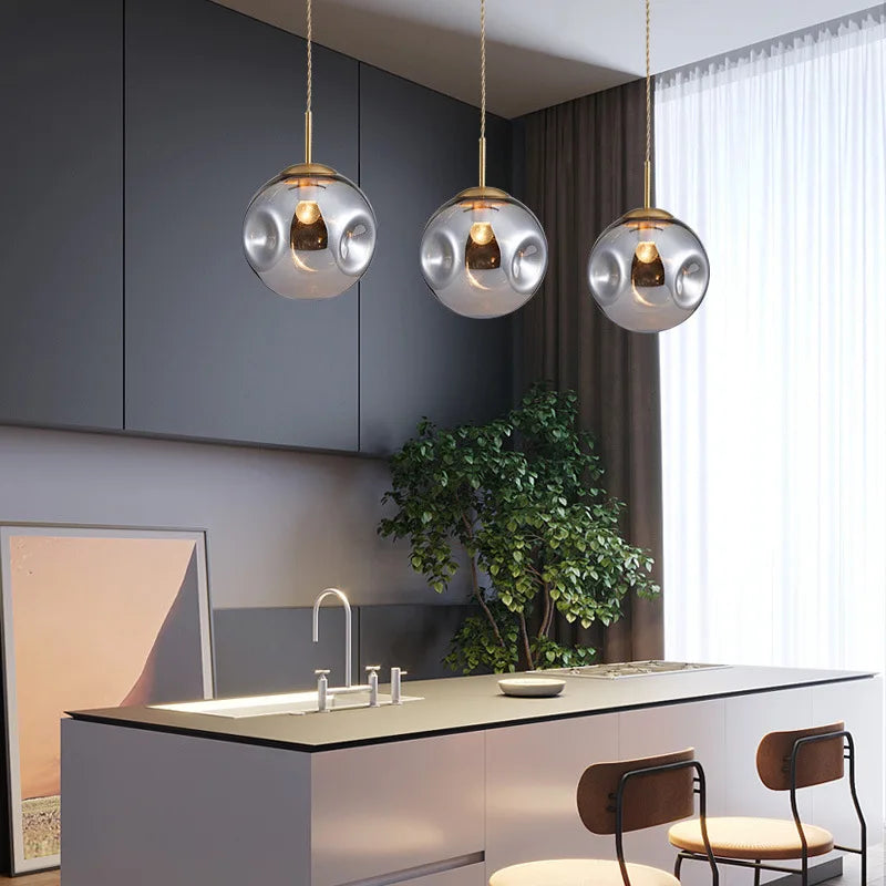 Afralia™ Champagne Glass LED Pendant Light - Modern Nordic Style for Home Decor