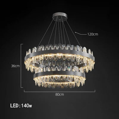 Afralia™ Crystal Luxury LED Pendant Light for Kitchen Island, Dining Table, and Living Room