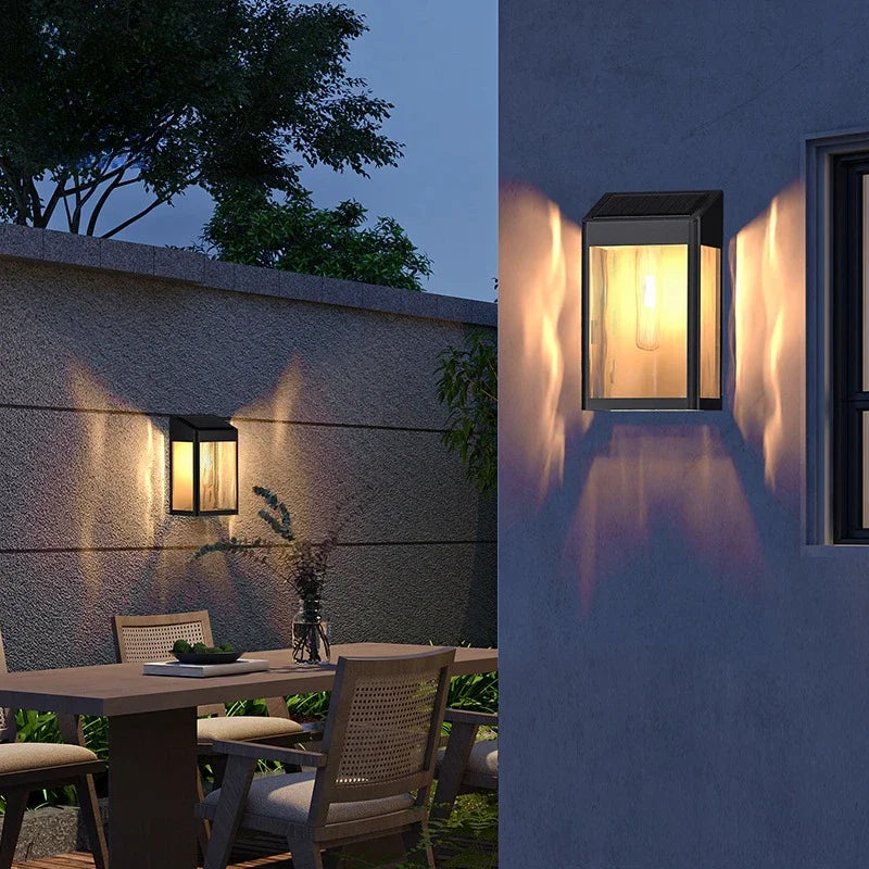 Afralia™ Solar Wall Light for Courtyard Garden, Porch, and Outdoor Wall Mounting