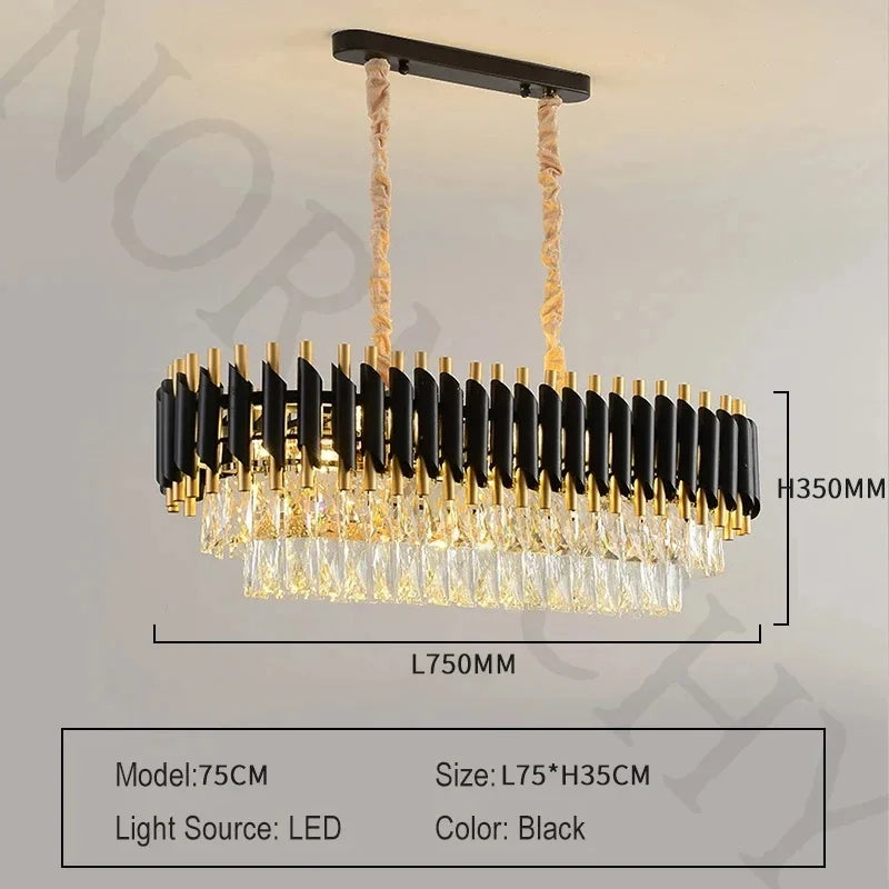 Afralia™ Modern Crystal Ceiling Chandelier LED Pendant Lamp for Home Decor Lighting