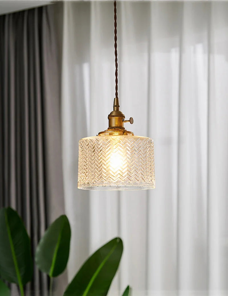 Afralia™ Glass Pendant Lamps Modern Hanging Lights for Dining Bedside Decorative LED Lustre