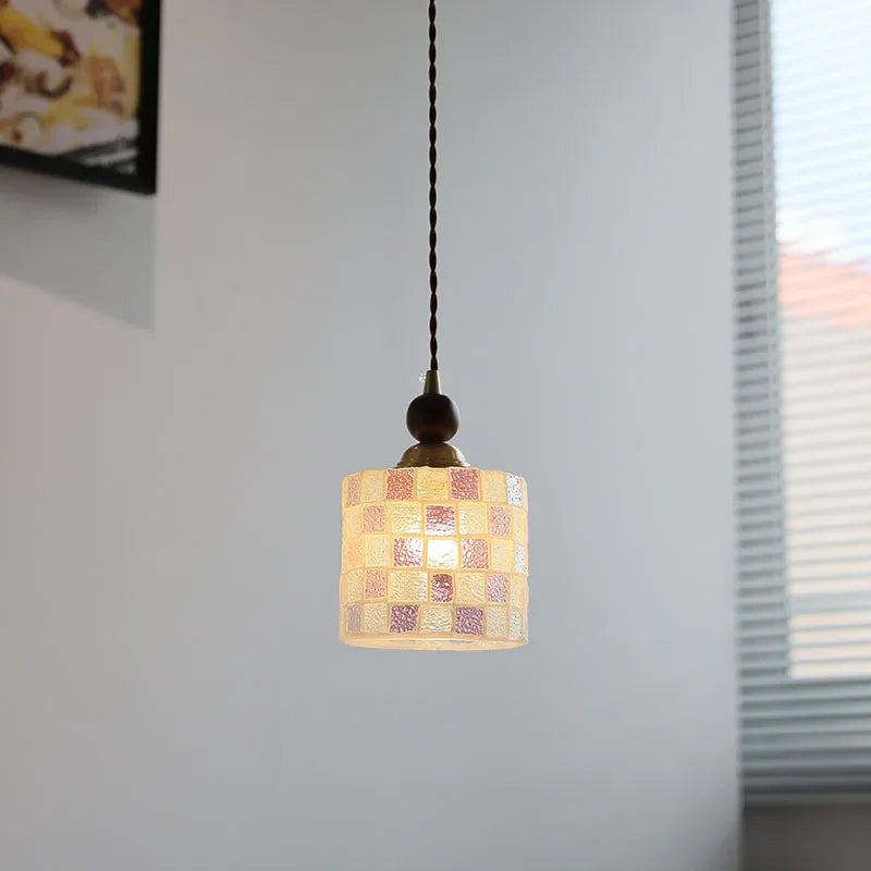 Afralia™ Wood LED Glass Pendant Light: Modern Nordic Adjustable Hanging Lamp