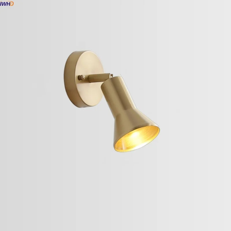 Afralia™ Nordic Copper LED Wall Lights Up Down Rotate Modern Stair Fixture