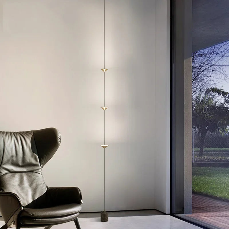 Afralia™ Modern Minimalist LED Floor Lamp for Living Room with Wall Mount Fixture