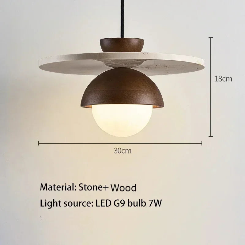 Afralia™ Stone Pendant Light Chandelier for Home Decor