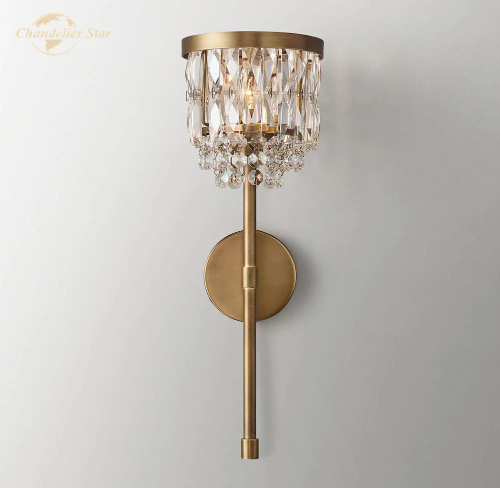 Afralia™ Crystal LED Wall Sconce Dining Living Room Lighting Fixture