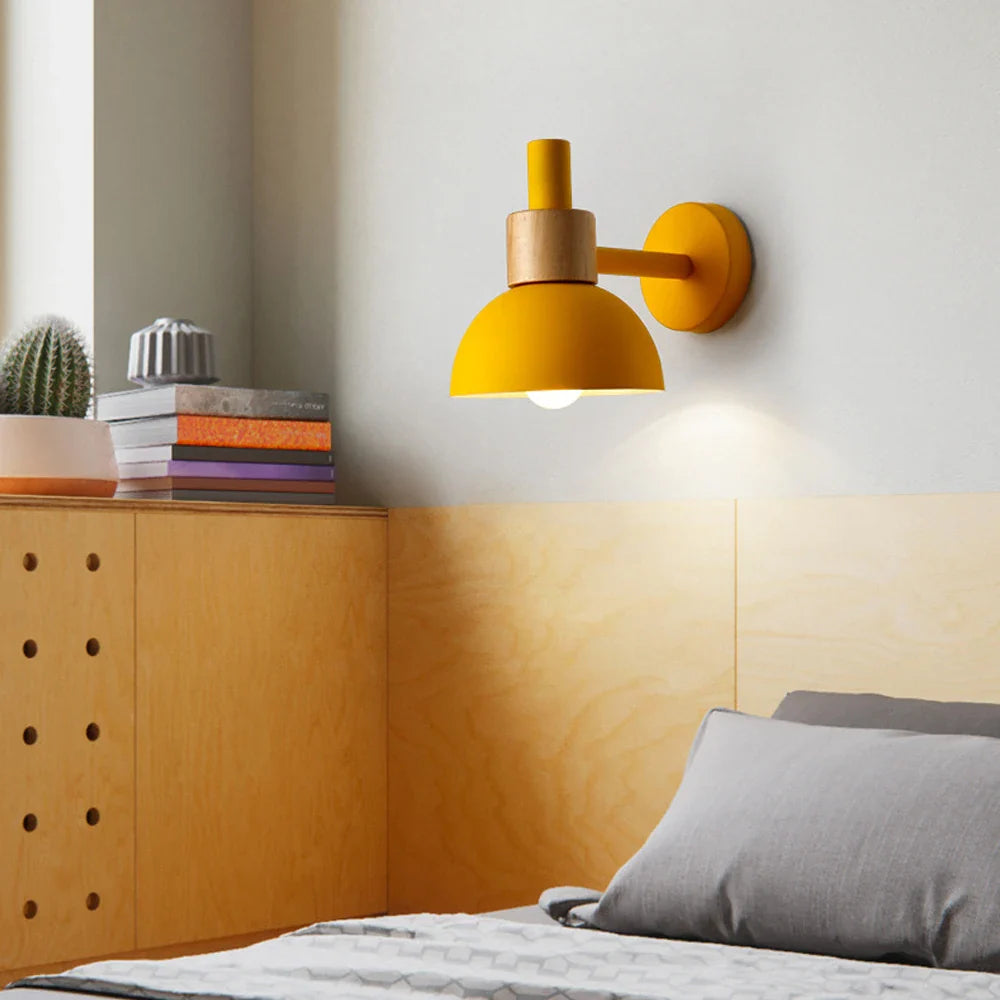 Afralia™ Nordic Macarons Wall Sconce Light for Living Room Bedroom, E27 Base Fixture