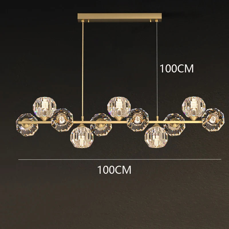 Afralia™ Crystal Chandelier | Luxury Pendant Light for Living and Dining Room