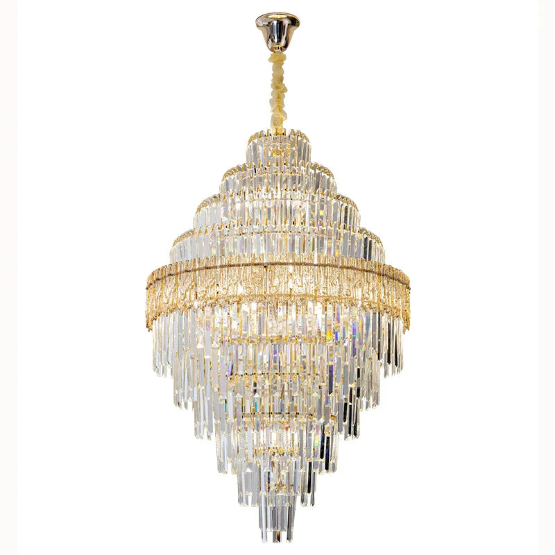 Afralia™ Crystal Chandelier: Luxury Living Room Lamp, Modern Design, Elegant Lighting Option