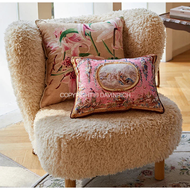 Afralia™ Ancient Art Vintage Revival Baroque Decorative Cushion Covers - Set of 2