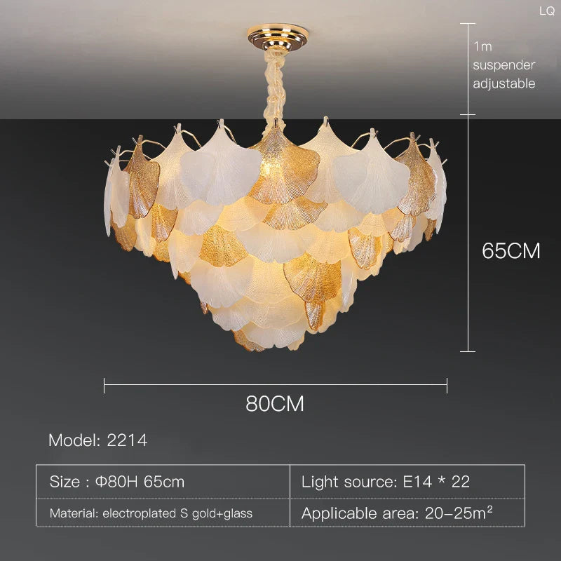 Afralia™ Crystal Chandelier Shell Lamp: Luxury Nordic Design for Living Room, Bedroom, Hall