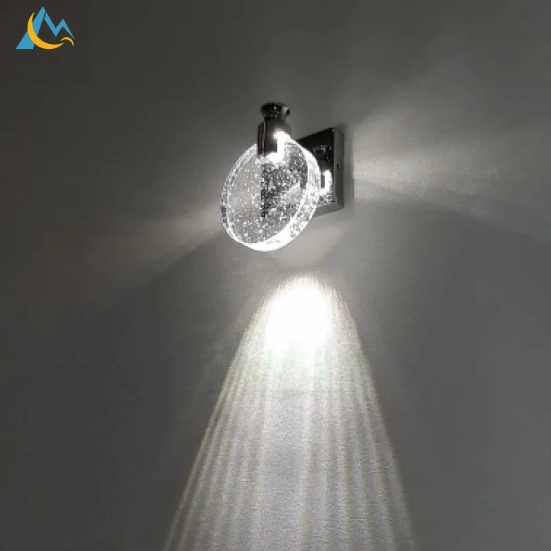 Afralia™ Crystal LED Wall Lamp for Bedroom Living Room and Bathroom Makeup