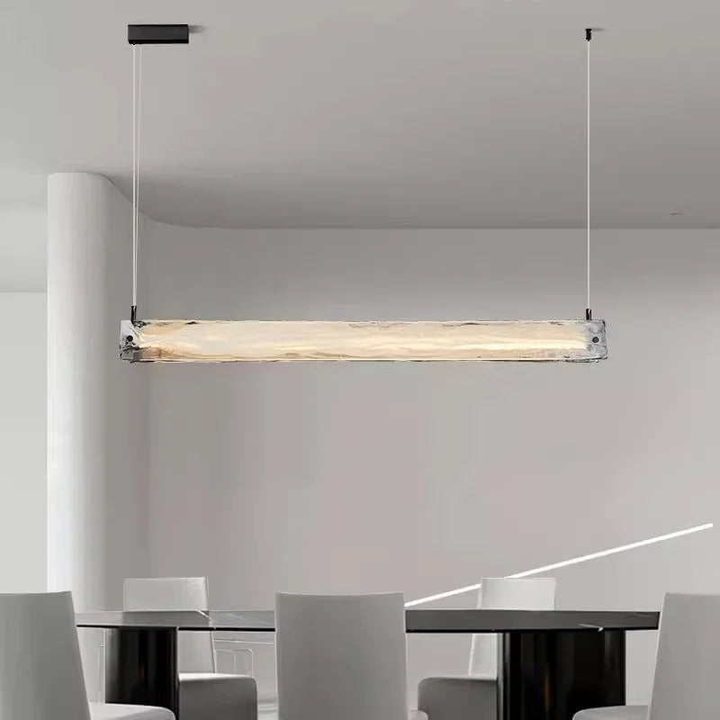 Afralia™ Cloud Fog Glass Chandelier LED Pendant Light Fixture for Modern Restaurant Bar Counter