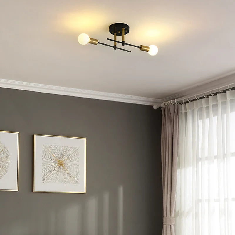 Afralia™ Modern Iron Dome Ceiling Light for Bedroom, Corridor, and Study