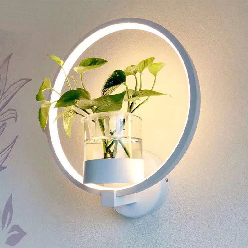 Afralia™ LED Plant Wall Lamps: Modern Creative Home Decor Lighting Fixtures