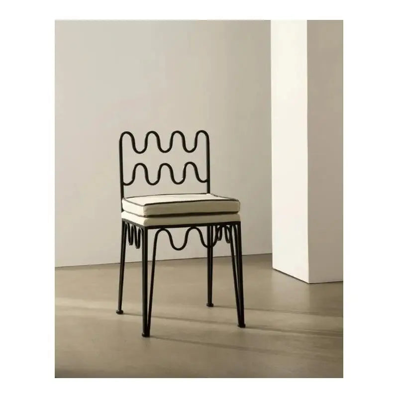 Afralia™ French Retro Wave Dining Table and Chair Set