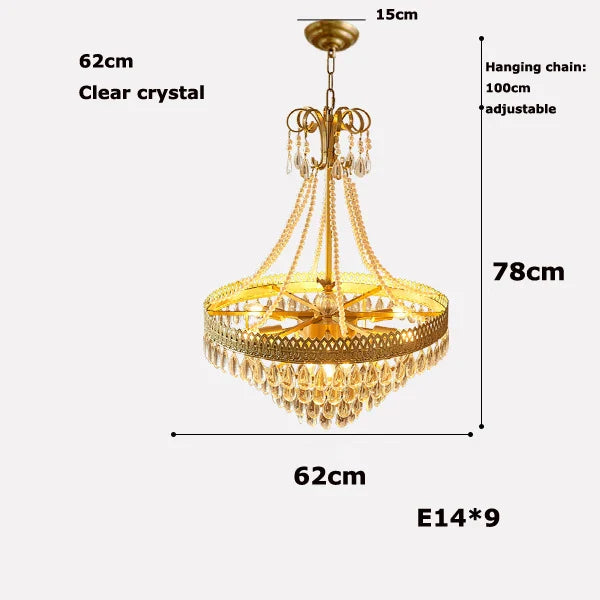 Afralia™ Crystal Water Drop Chandelier for Kitchen Dining Room