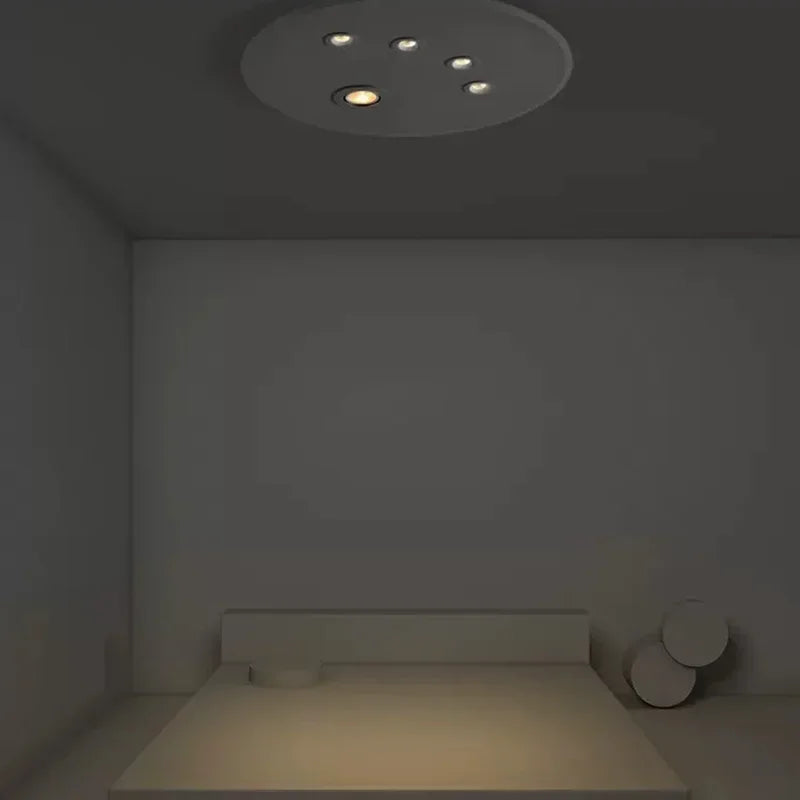 Afralia™ Modern Round LED Ceiling Lights for Home Lighting in Black and White