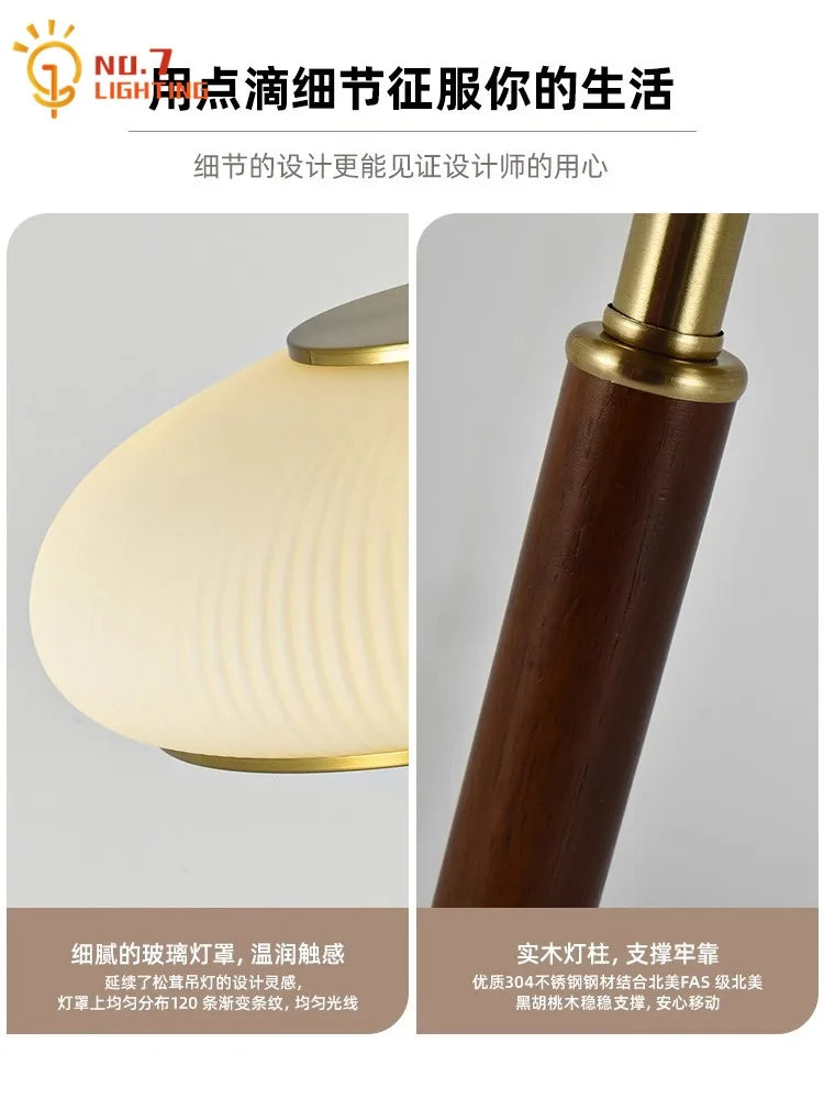 Afralia™ Medieval Matsutake Floor Lamp LED E27 Retro Luxury Standing Lamp