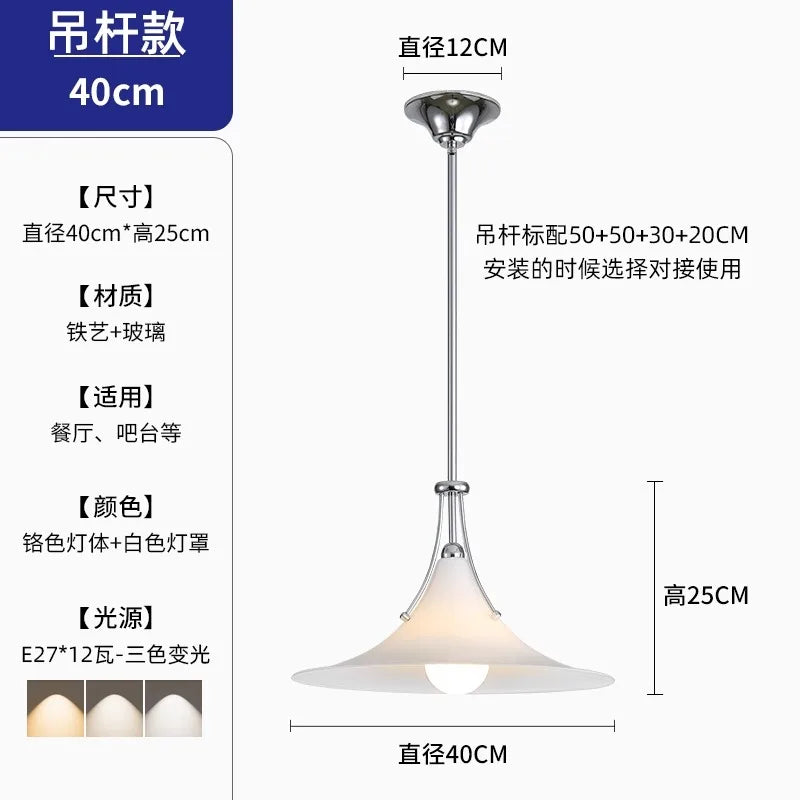 Afralia™ French Medieval LED Iron Art Glass Pendant Lights for Home Decor