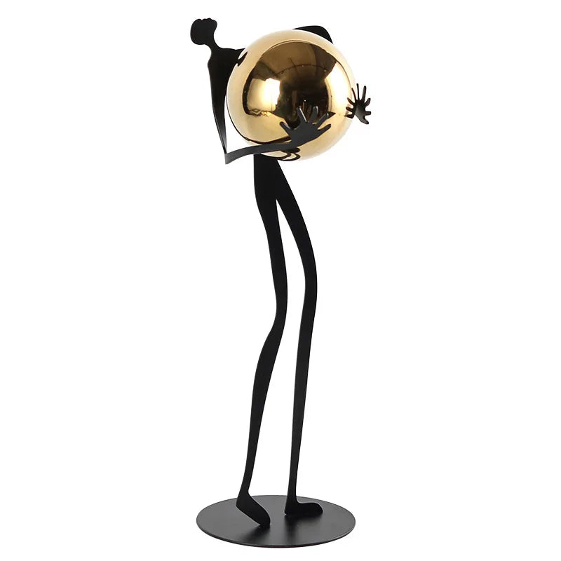 Afralia™ Gold Figure Sculpture Metal Ornament Home Decor Figurine