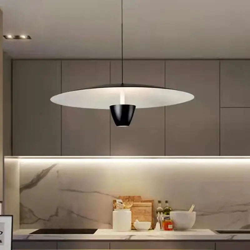 Afralia™ Black LED Hanging Light: Modern Nordic Minimalist Design for Restaurant, Bar, Hotel.