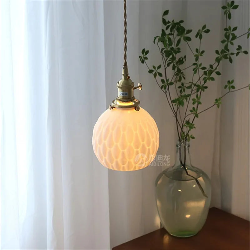 Afralia™ Ceramic LED Wall Sconce: Modern Copper Indoor Luminaria for Bedroom, Mirror, Stairway