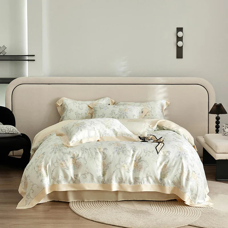 Afralia™ Eucalyptus Fiber Bedding Set: Duvet Cover, Bed Sheet, Fitted Sheet, Pillowcases