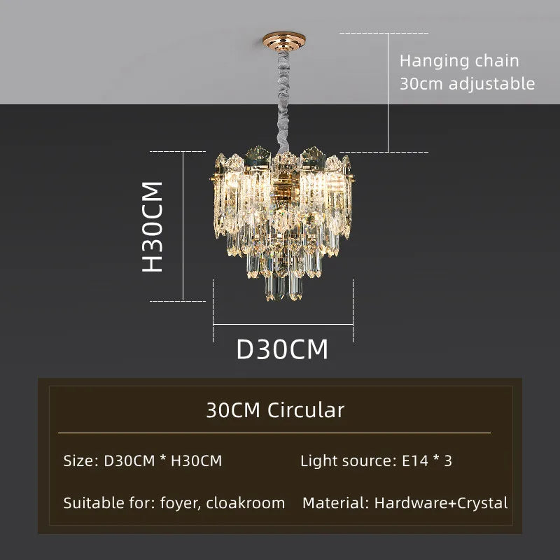 Afralia™ Luxury Crystal Chandelier Modern Ceiling Light for Bedroom Living Room Hall Hotel