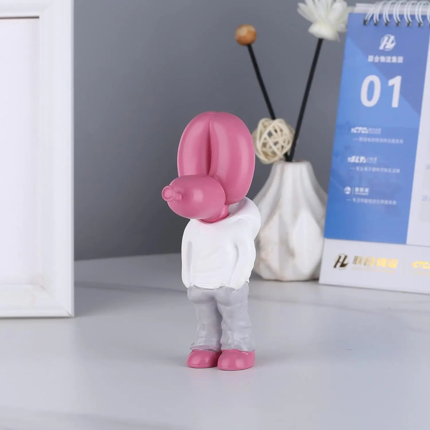 Afralia™ Balloon Dog Statue Resin Sculpture Modern Home Office Decor
