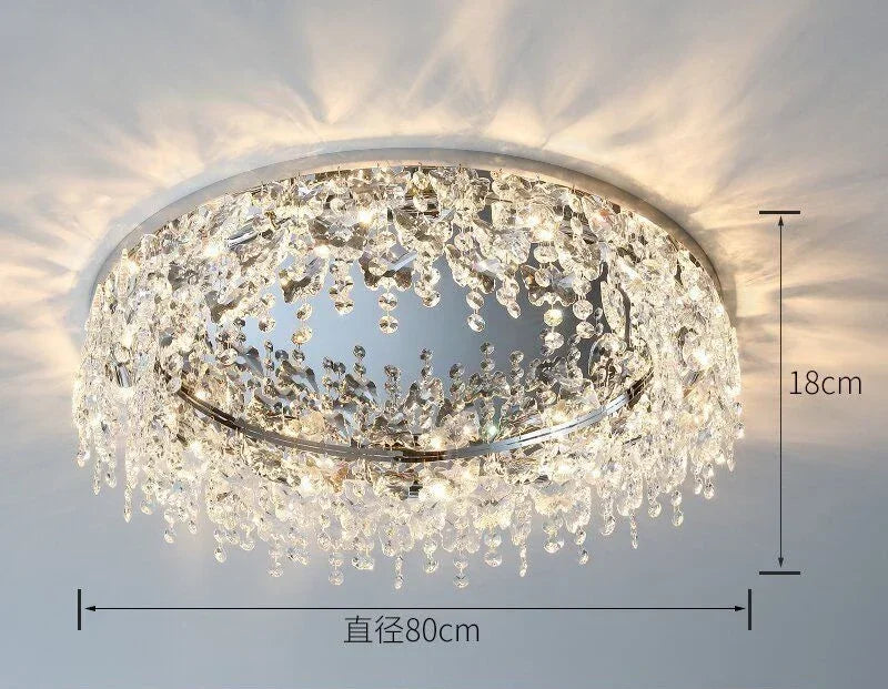Afralia™ Crystal Kitchen Ceiling Lights: Luxury Diamond Ceiling Lamp for Home Decor