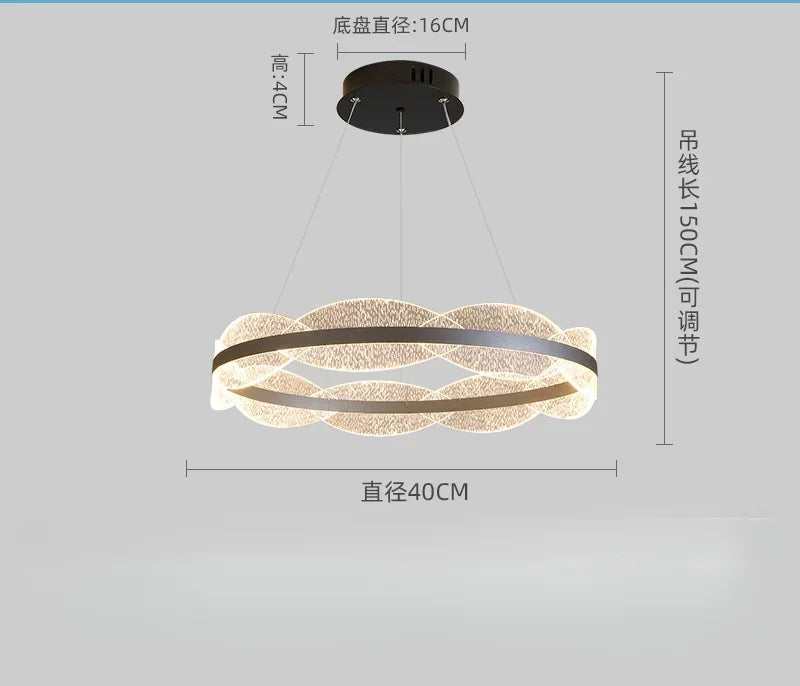 Afralia™ Crystal Chandelier LED Pendant Light 2023 New Nordic Living Room Bedroom Decor