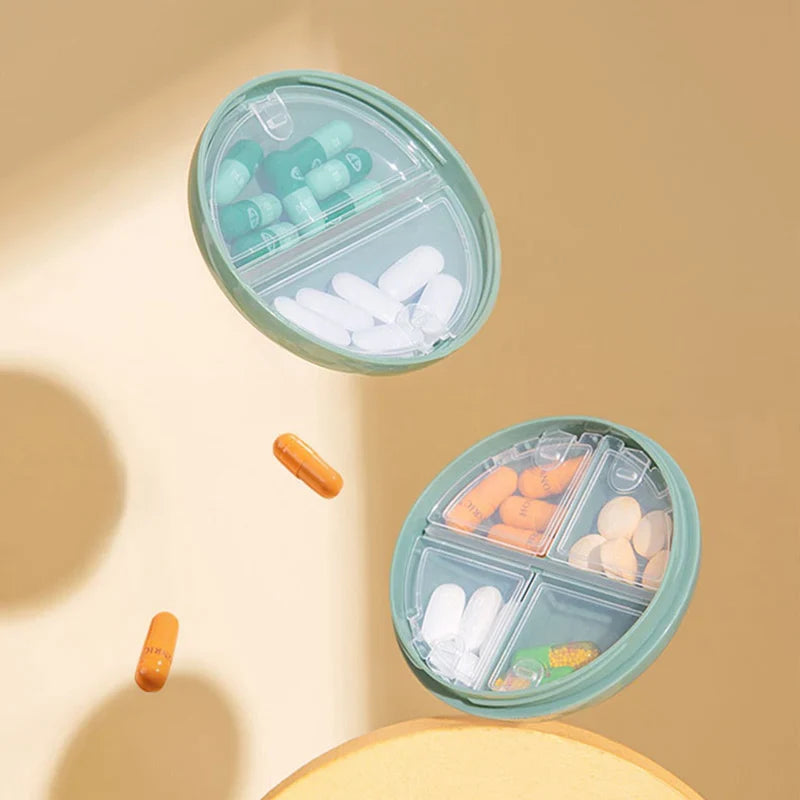 Afralia™ Pill Box Organizer 6 Grids - Portable, Moisture-Proof Storage Dispenser