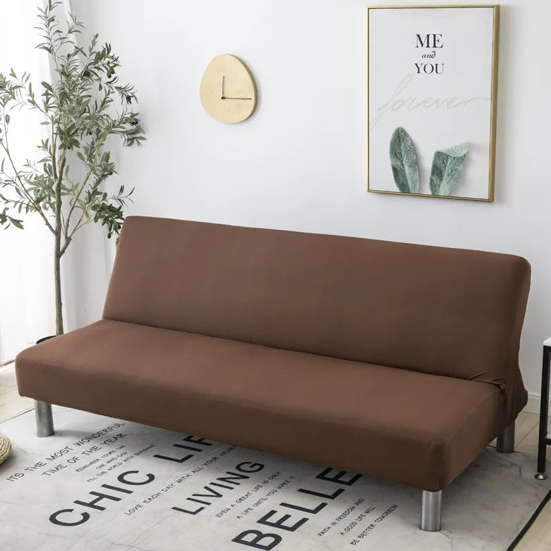 Afralia™ Solid Color Elastic Sofa Bed Cover Stretch Removable Washable Slipcover