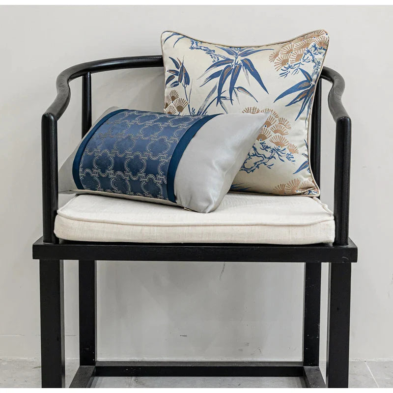Afralia™ Chinoiserie Decor Throw Pillow Cover 45x45cm for Living Room Bedroom