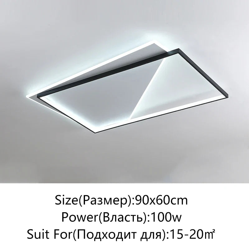 Afralia™ Modern LED Ceiling Lights Bedroom Study Living Room Indoor Round Square Lamp