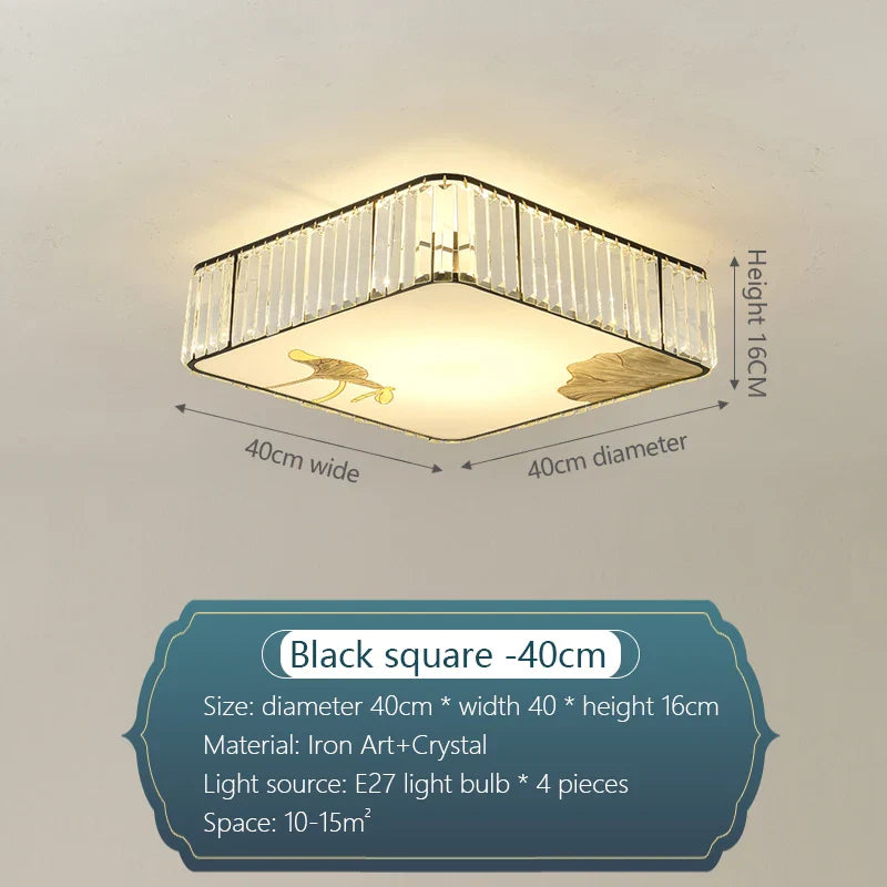 Afralia™ Crystal Round Ceiling Light - Modern Warm Bedroom Atmosphere