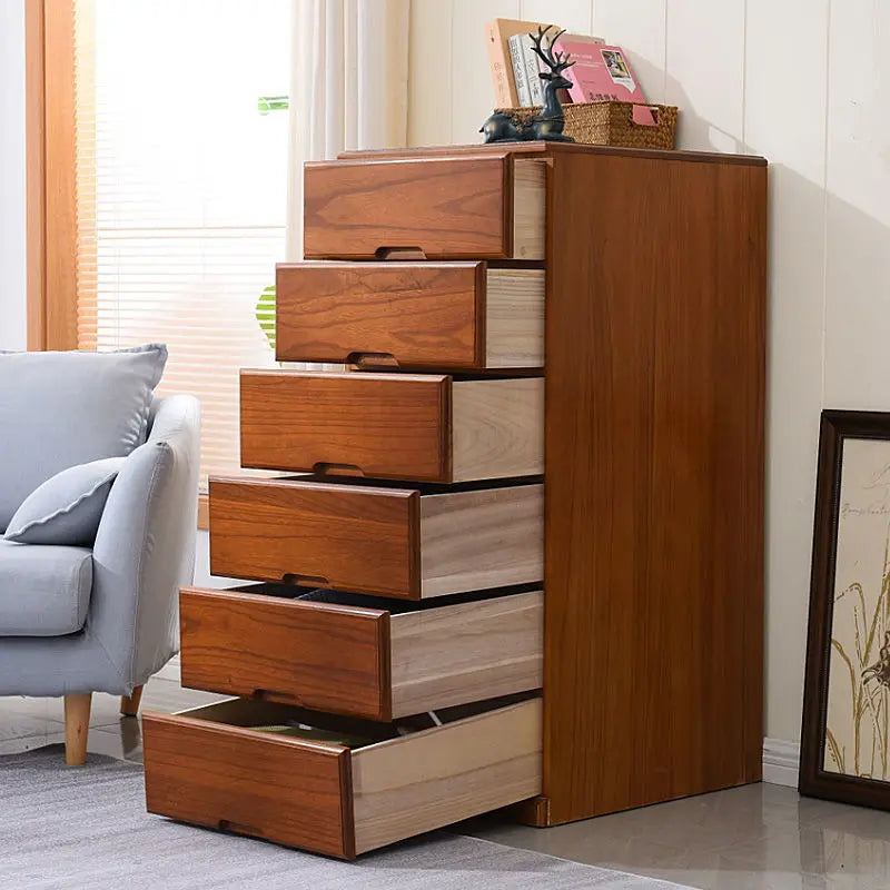 Afralia™ Wooden Tea Cake Storage Box Tea Cabinet Tea Tray Drawer Organizer
