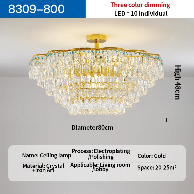 Afralia™ Crystal Light: Elegant Chandelier for Living Room, Dining Room & Bedroom