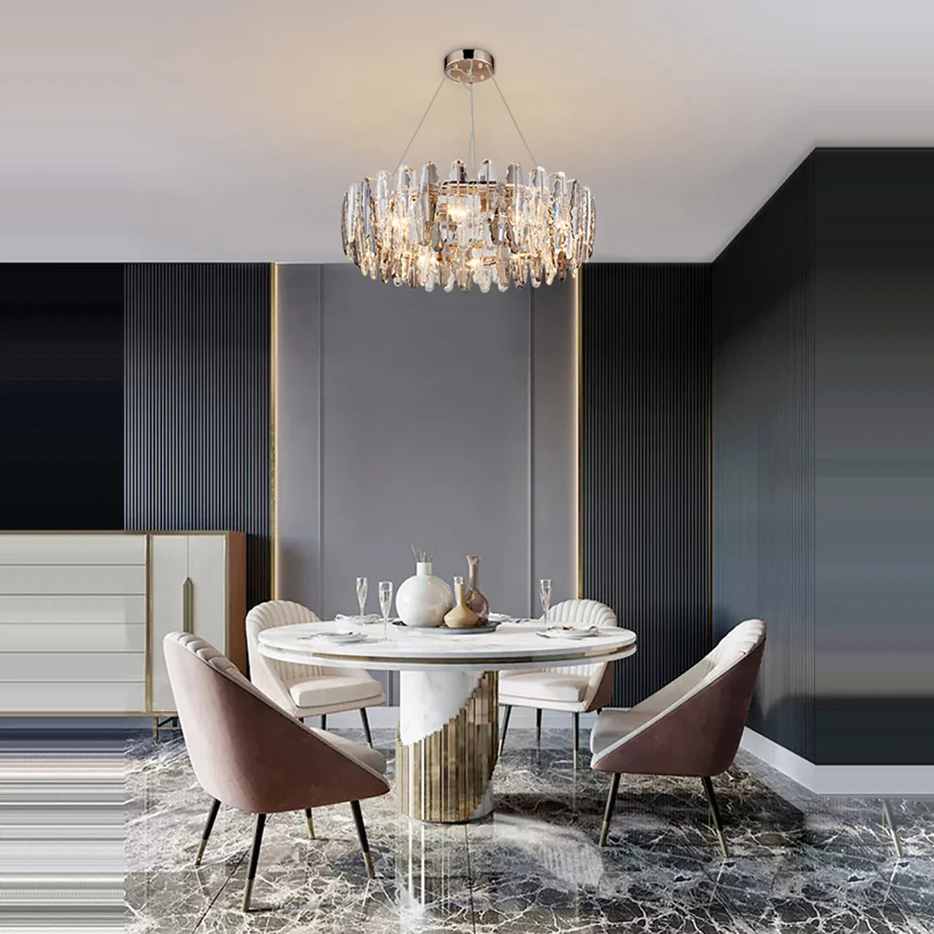 Afralia™ LED Leaf Chandelier: Modern Living Room Decor Lighting for Duplex Rotating Stairs