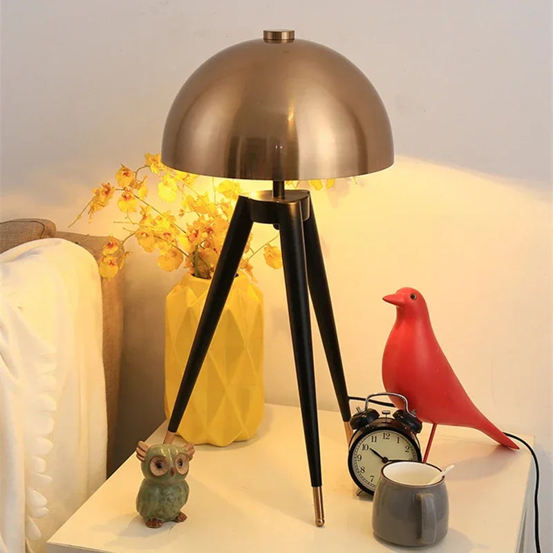 Afralia™ Mushroom Table Lights Floor Lamp Tripod for Living Room Bedroom