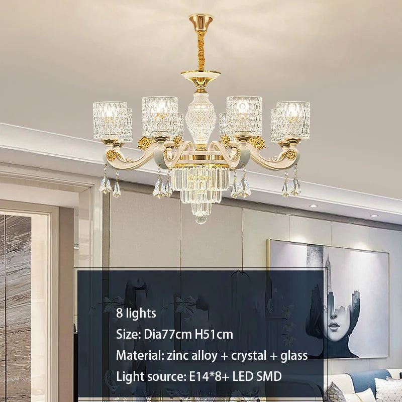 Afralia™ Elegant Crystal Chandeliers: LED Lights for Luxury Home Decor in Hotel Villa Lobby