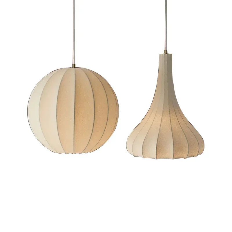 Afralia™ Nordic Silk Pendant Lights - Minimalist Chandelier for Living Room, Dining Room, and Bar