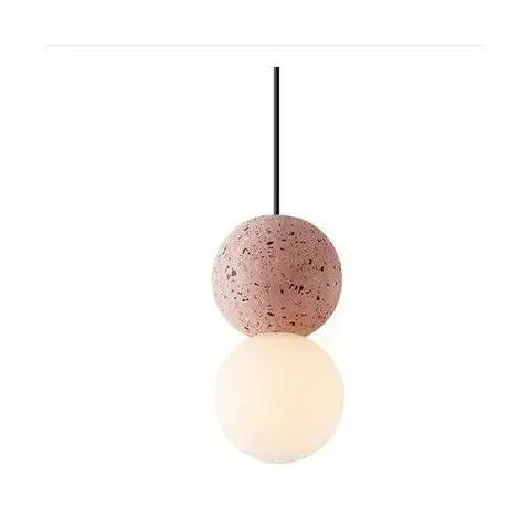 Afralia™ Terrazzo Cement Ball Pendant Light Chandelier